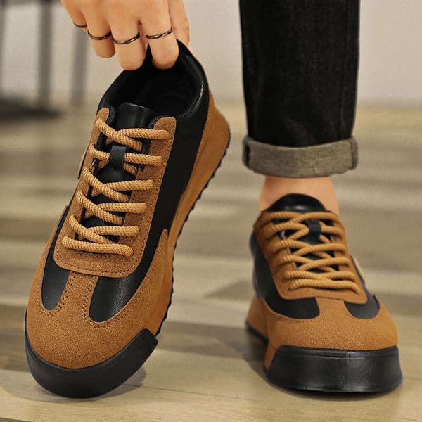 Luxury Brand Designer Shoes Large Size Forrest Gump Men's 2024 New Spring Casual Flat Shoes Youth Leather Waterproof Thick Sole Height Increasing