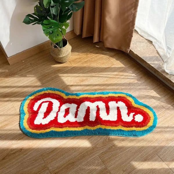 Luxury Designer Decor Letter Element gift set Rainbow Fluffy Tufted Nordic Entrance Rug Area Rugs Funny Bathroom Bedroom Floor Mats Decoration For Home 6