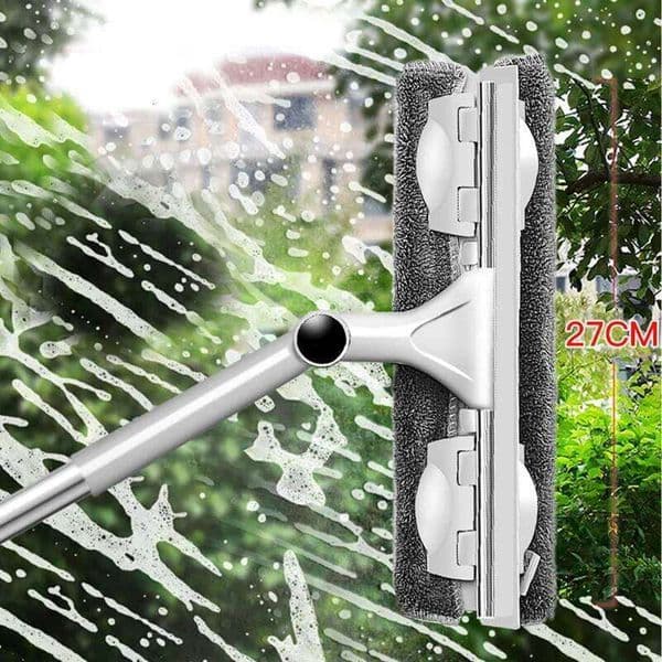 Telescopic Rod Glass Washing Cleaning Mop Windows Wiper Tool Washer Long Handle Brush Window Cleaner Product for Household 26H0408