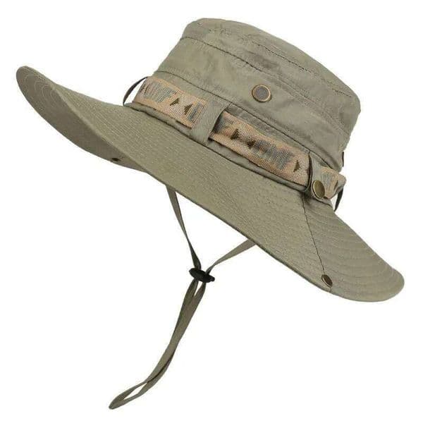 Summer Men Bucket Outdoor UV Protection Wide Brim Panama Safari Hunting Hiking Mesh Fisherman Hat Beach Sunscreen Cap