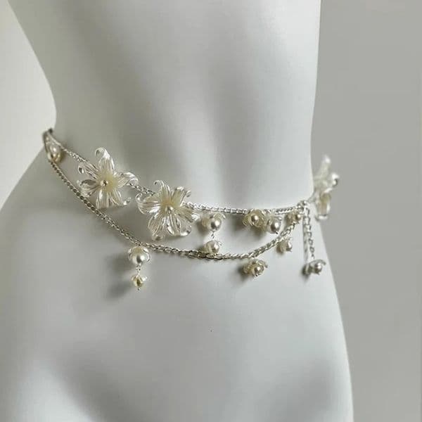 y Multilayer Pearl Waist Chain Women Girl Fashion Retro Body Jewelry Accessories Y2K Style Waist Chain Party Wearing 260416