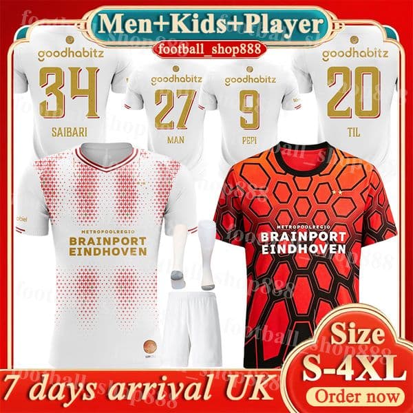4XL Eindhovense 4th kits 25/26//27 Soccer Jerseys Eindhoven SAIBARI TIL PEPI MAN VEERMAN 2026 Football Shirts PERISIC DRIOUECH BAJRAKTAREVIC Men Kids Kit Socks Sets