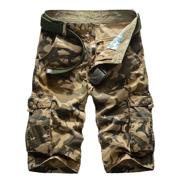 No Belt Camouflage Camo Cargo Shorts Men Mens Casual Shorts Male Loose Work Shorts Man Military Short Pants Plus Size 260416