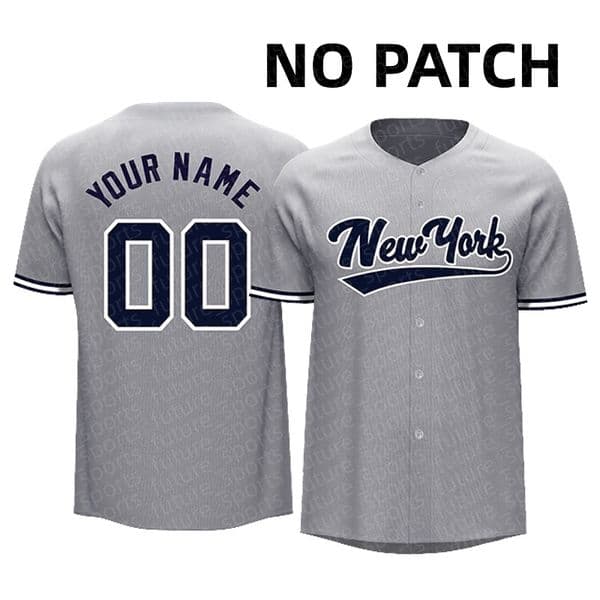 Customized NO PATCH men's retro baseball shirt, with a fashionable hip-hop embroidery style, is a simple and comfortable outdoor sports top