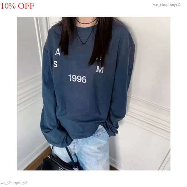 Trendy woman fashion womens long sleeved shirt summer lightweight sun protection letter logo casual tshirt splicing lsleeved loose women designer top