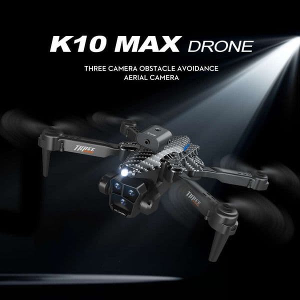 K10max Drone Obstacle Avoidance Remote Control Aircraft Optical Flow Hovering Three-Lens HD Aerial Photography Quadcopter Kuhangxin 2026J10