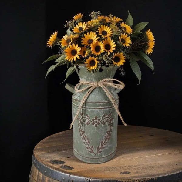 Vintage metal ribbon countryside bow decoration dry vase flower arrangement vase Valentines Day Mothers Day Christmas decoratiZ260417