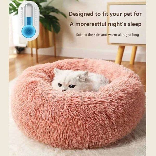 RTH 40-70cm Home Plush Nest Super Soft Detachable Washable Round Pet Bed For Dog and Cat House Winter Warm Sleeping 26W0417