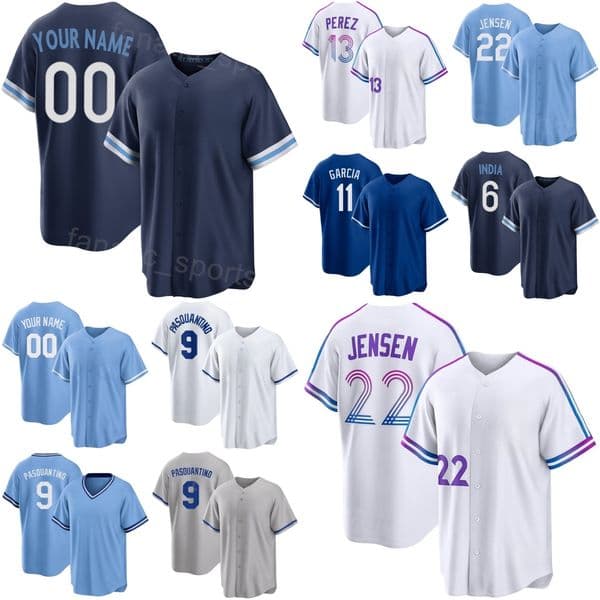 Baseball 22 Carter Jensen Jersey Women Youth Mans 6 Jonathan India 13 Salvador Perez 7 Bobby Witt Jr 11 Maikel Garcia 9 Vinnie Pasquantino 26 27 City Connect HuangJia