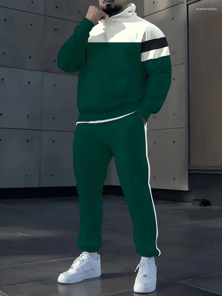 Men's Tracksuits The Hoodie Set For Spring And Autumn 2026 Is A Casual Fashionable 3D Printed Streetwear Collection
