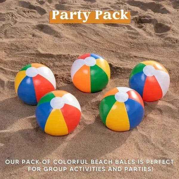 3 Pcs Inflatable Beach Ball Colorful Balloons Swimming Pool Par Water Game Beach Sports Ball Fun Toys for Kids Z260417