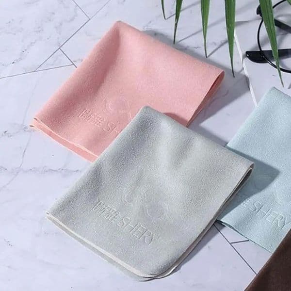 5 colors Phone Screen Chamois Glasses Clean Lens Clothes Cleaning Wipe Cloth 260407