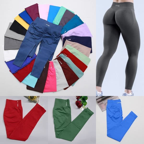 Dfyneing new color pine espresso ink women Impact leggings yoga sports pants Seamless Scrunch pants Gym running Yoga Workout Biker fitness pants tights