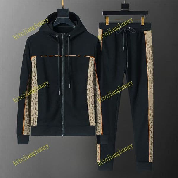 Men Tracksuits Fashion Jackets Suits Hiphop Style Clothing Set Autumn Streetwear Winter Sportwear Coat Jogger Pants609