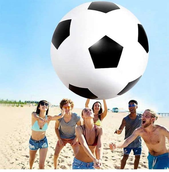 Inflatable Large Soccer Ball for Beach Outdoor School Play Parent-Child Game Eco-friendly Thickened PVC Colorful Ball C260417
