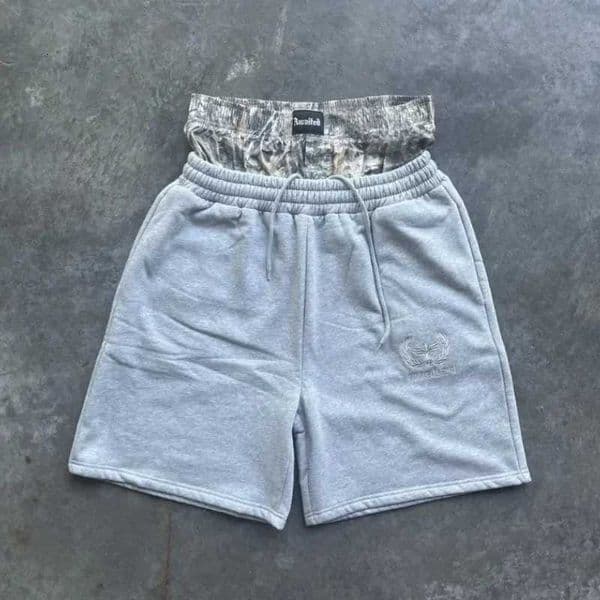 Y2K Retro Shorts Camouflage Pattern Double Waist Embroidered Streetwear Men Women Harajuku Hip Hop Casual Boxer Sports Shorts X260417