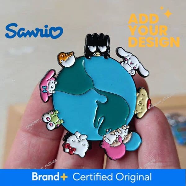Sanrio Hello Kitty Enamel Kuromi And Melody Anime Brooches Cinnamoroll Lapel Pin Badges On Backpack Decorative Jewelry Gifts Luxury Goods