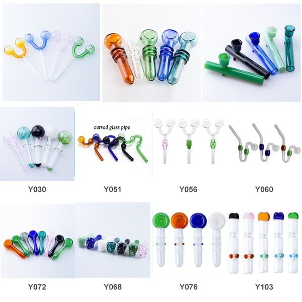 Vaping_Dream ZHY007 Smoking Pipe About 4.1/4.5/5.5 Inches Spoon Bowl Colorful Snake Style Glass Hand Pipes Holiday Gift