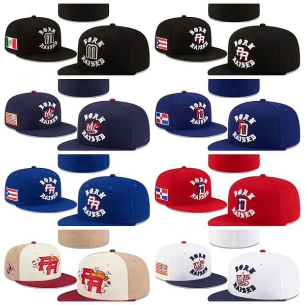 World Cup Baseball caps Mexico USA Puerto Rico Dominican National Team Swag Hip Hop Cap For Men Casquette Bone Aba Reta Gorras Bones women Full Closed Fitted Hats