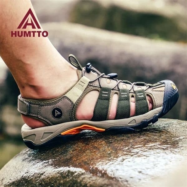 HUMTTO Summer Outdoor Sandals for Men Breathable Hiking Shoes Water Beach Mens Camping Climbing Aqua Sneaker HT710445A W260402