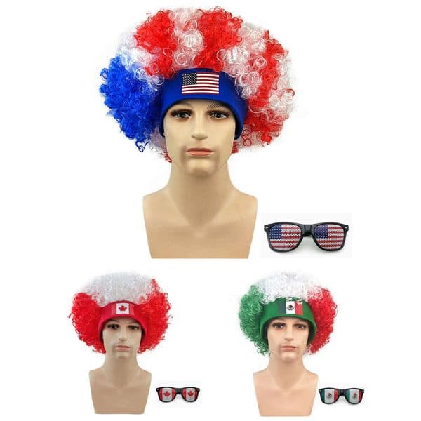 2026 World Cup Flag Hair Accessories Free Sunglasses Festival Celebration Fans Watching Supplies