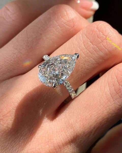 925 Silver With Pear Cut Original Moissanite Diamond Halo Ring for Wedding Engagement or Party Gift Charm Jewelry For Lovers