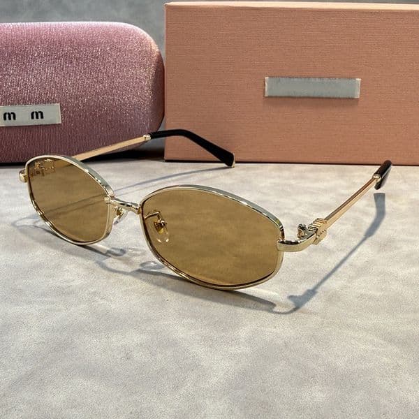 Metal sunglasses designer sunglasses for woman IUMIys luxury full frame designer sun glasses men Oval glasses High-quality Gradient color Outdoor UV400 glasses