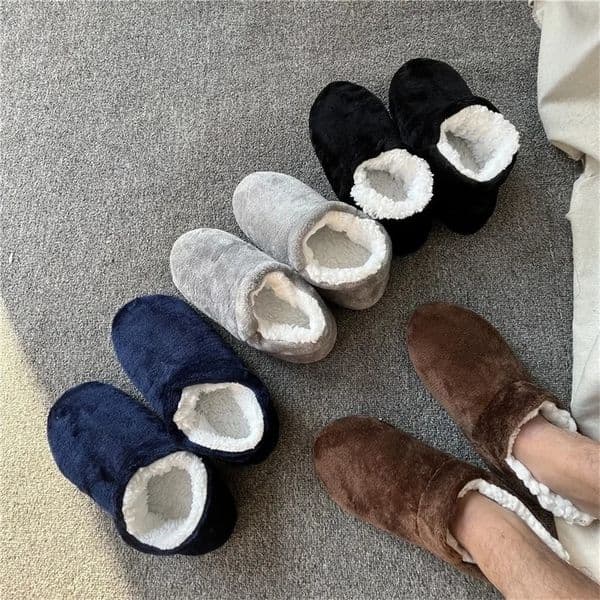 Mens House Slippers Fluffy Home Winter Warm Plus Size Non Slip Plush Soft Comfy Male Casual Indoor Floor Shoes Lazy Flat Fuzzy 251215BJ