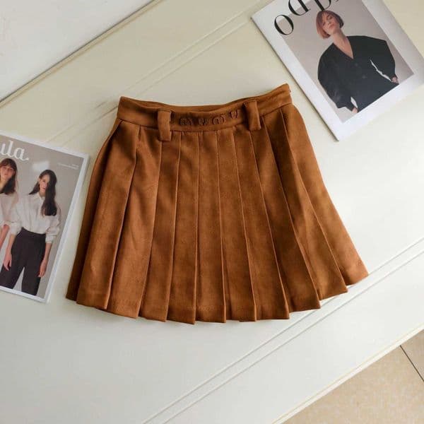 Skirts designer woman Fashion Women Clothing MIM Collection Spring New Simple Casual College Pleated Skirt