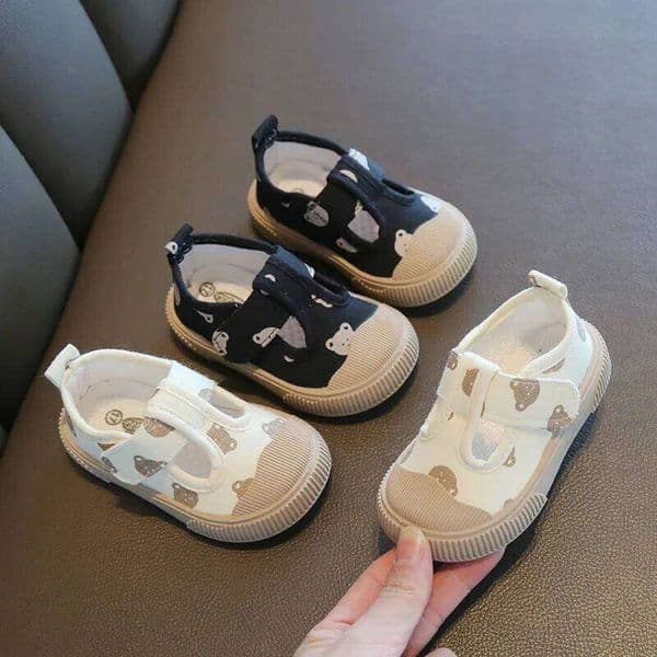 Square Mouth Boys/Girls' Casual Spring Soft Walking Shoes Boys/Girls Small Children TPR Sole Canvas Shoe 26Y0418