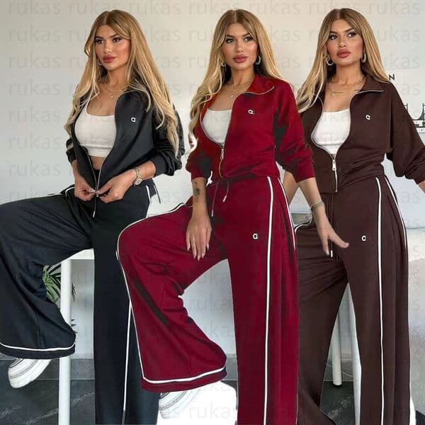 Workout Tracksuits Fashion Embroidery Designer Womens Tracksuits Zippers Jackets Pants Fall And Winter Two Piece Pants Set Casual Sporty Sweatsuit 2Pcs Sets