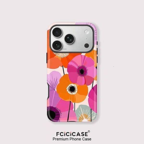 Fcicicase Magnetic Phone Case For iPhone 17 16 15 14 13 12 11 Pro Max Plus Air Wireless Charge for Magsafe Flower Pattern Cover ddmythur