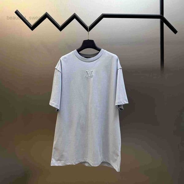 Designer Men's T-Shirts Brand Spring Summer New Embossed Simple Short-Sleeve Unisex T-Shirt EOXL