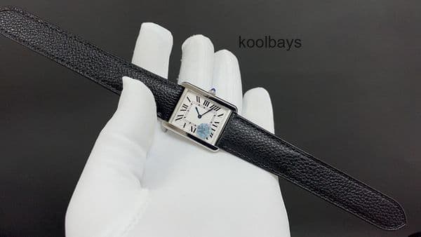 Top quality tanks watch super clone watch luxury watch women designer mens watch swiss quartz movement leather strap sapphire glass 22mm with box JDSW