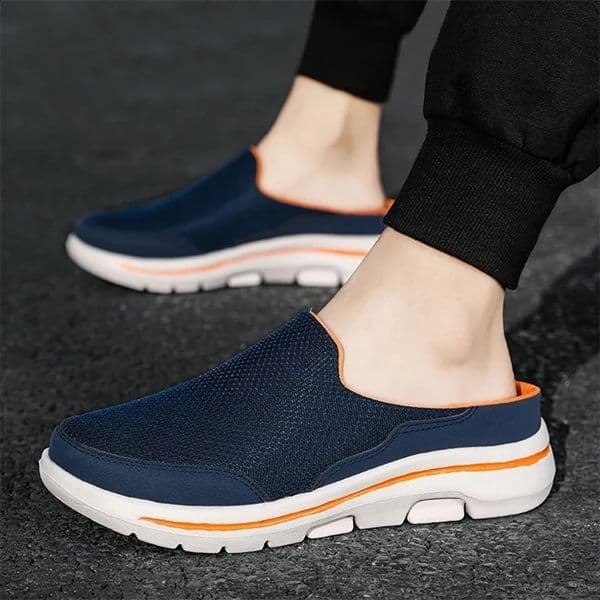 Men Slippers Summer Breathable Home Indoor Slippers Men Thick Bottom Slides Fashion Couple Walking Shoes Plus Size 39-48 260202BJ