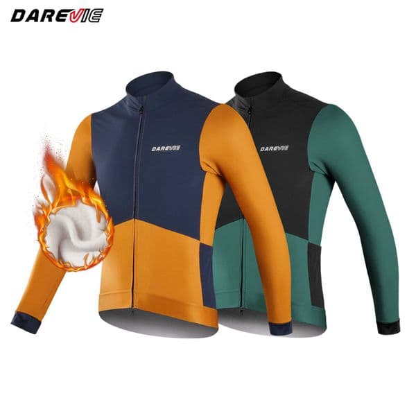 DAREVIE Man Cycling Maillot Winter Windproof PRO Level Cycling Jersey Anti Slip Keep Warm MTB Road Cycling Clothes For Men S260416