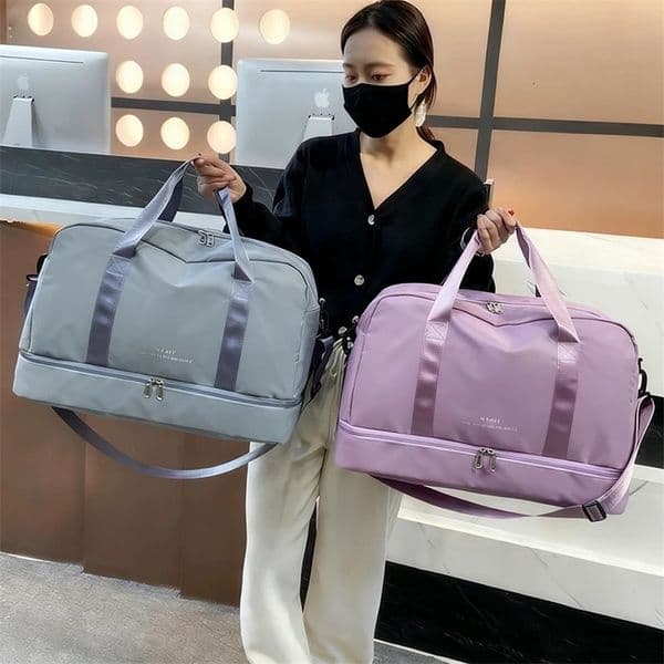 Large Capacity Sports Travel Bag Independent Shoe Compartment Fitness Handbag Single Shoulder Weekend Overnight Bag 251105BJ