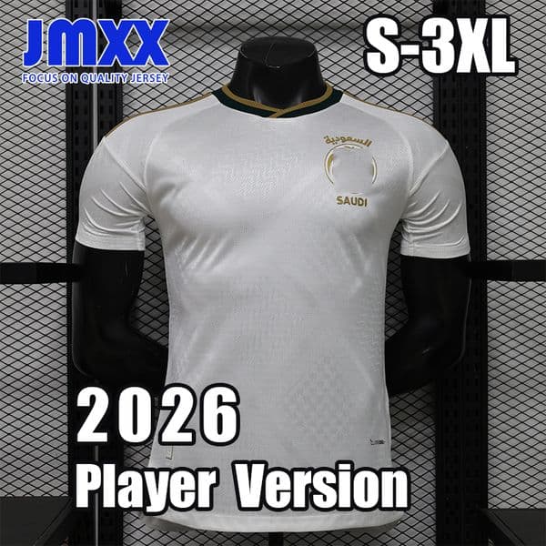 4XL XXXL Player Version JMXX 26 27 Saudi Arabia Soccer Jersey Home Away Pre Match Mens Uniforms Jerseys Man Football Shirt 2026 2027