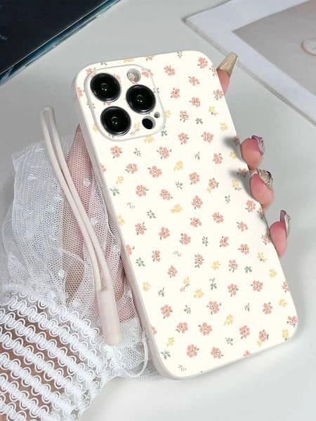 TPU Phone Case With White Silicone Cord For iPhone 17 16 15 14 Plus13 12 11 Pro Max XR X S 7 8 SE Back Cover ddmythur