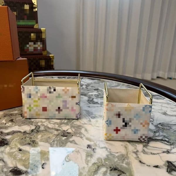 Classic Canvas and Metal Frame Storage Box - Perfect for Pens and Small Items