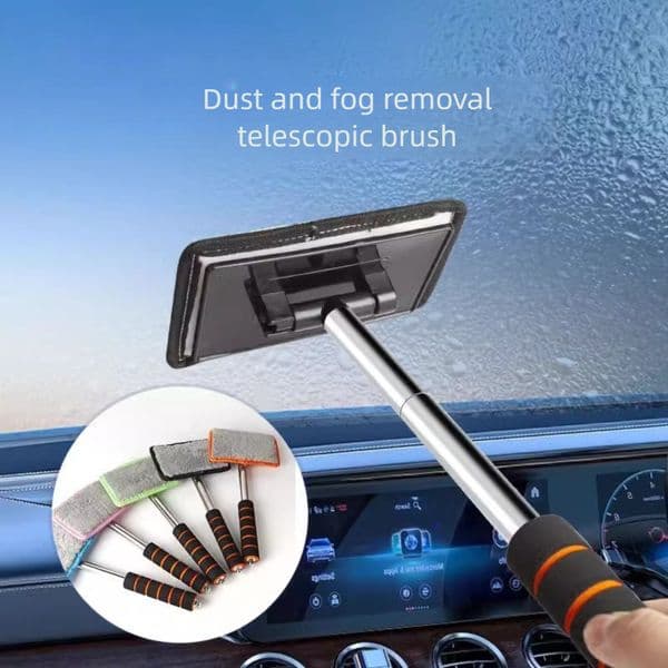 Car Front Windshield Defogging Brush Window Interior Wiper Retractable Sunroof Cleaning Tool Small Mop