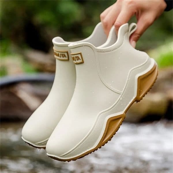 Low-cylinder Rain Shoes for Men and Women Outdoor Fishing Waterproof Shoes Stylish Style for Outdoor Boots 251111BJ
