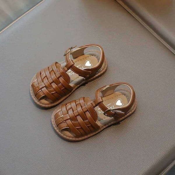 Kids Summer for Boy Fashion Children Cut-Outs Beach Shoes Braided Style Causal Walking Flat Sandals 26Y0418