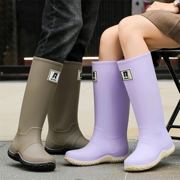Foldable Rain Boots Rainforest Hiking Sea Fishing Outdoor Rain Boots for Men and Women Fashionable Non-slip Waterproof Shoes 260202BJ