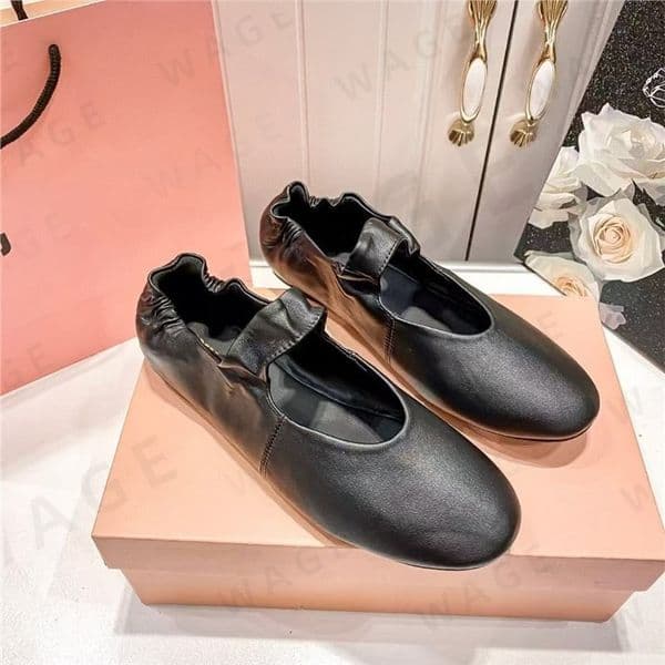 2026 New Soft Leather Mary Jane Flats Women Shallow Cut Ballet Shoes Genuine Leather Low Heel Slip On Pumps for Women Quick Free Shipping-2