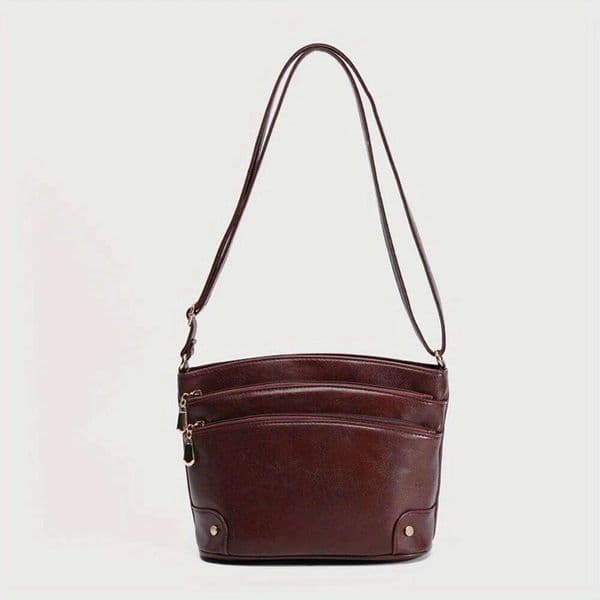 Classic Solid Color Envelope Bucket Summer New Multi Layer Shoulder Messenger Retro Classic Large Capacity Bag