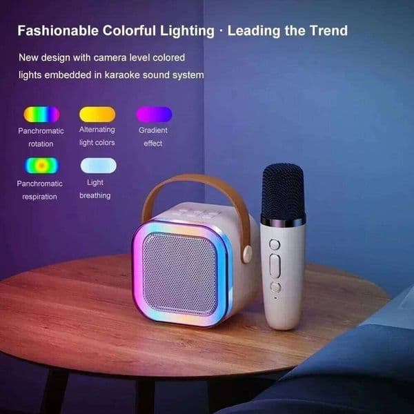 Portable Camping Lantern with Bluetooth Speaker Wireless Microphone Outdoor Light KTV Rechargeable Karaoke Lamp