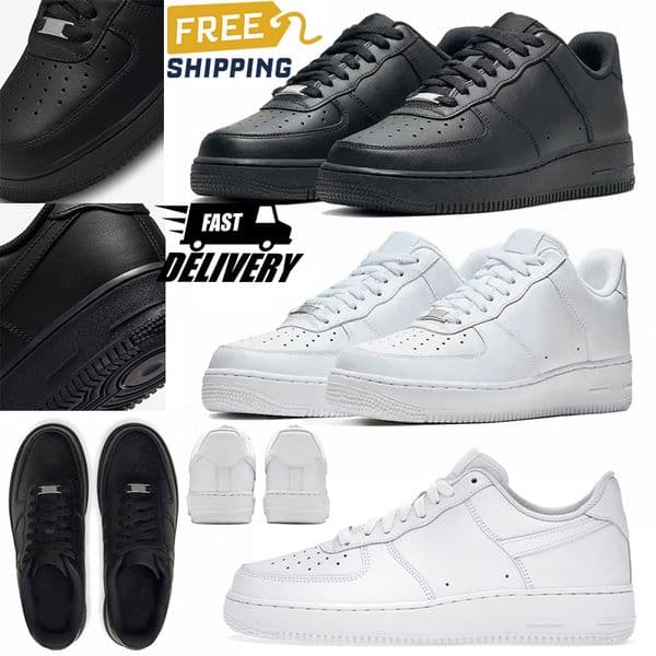 Free shipping designer shoes running Shoes Men Triple White Black Sneakers Classic Women Outdoor Sports Trainers Platform Runners One Tennis with box 36-45
