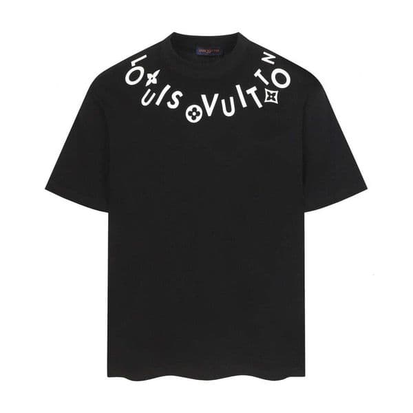 Designer 2026 ss lbel high-qulity full-print letter round-neck short-sleeve luxury loose csul T-shirt with rhinestones Free Shipping