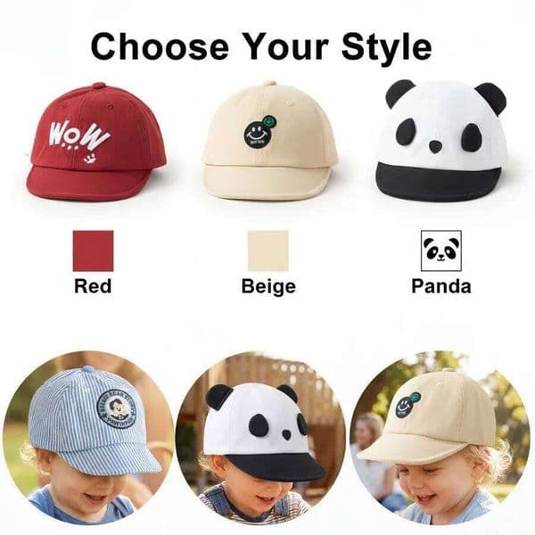 1-3YCandy-colored pure cotton baby hat, spring-autumn lightweight style, suitable both boys and girls, for sun protection